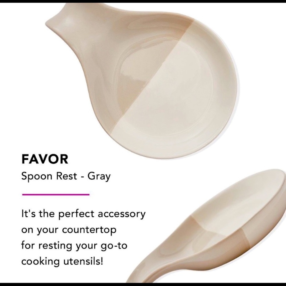 Elegant, Ceramic, hand-dipped Spoon Rest